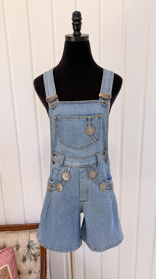Salopette shorts en jeans Lovely- x-small
