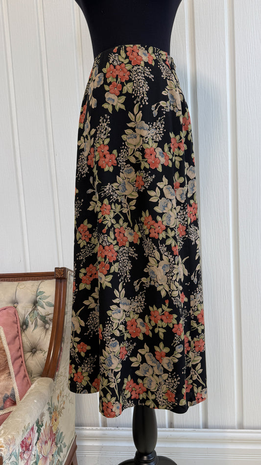 Jupe en soie fleurie- medium