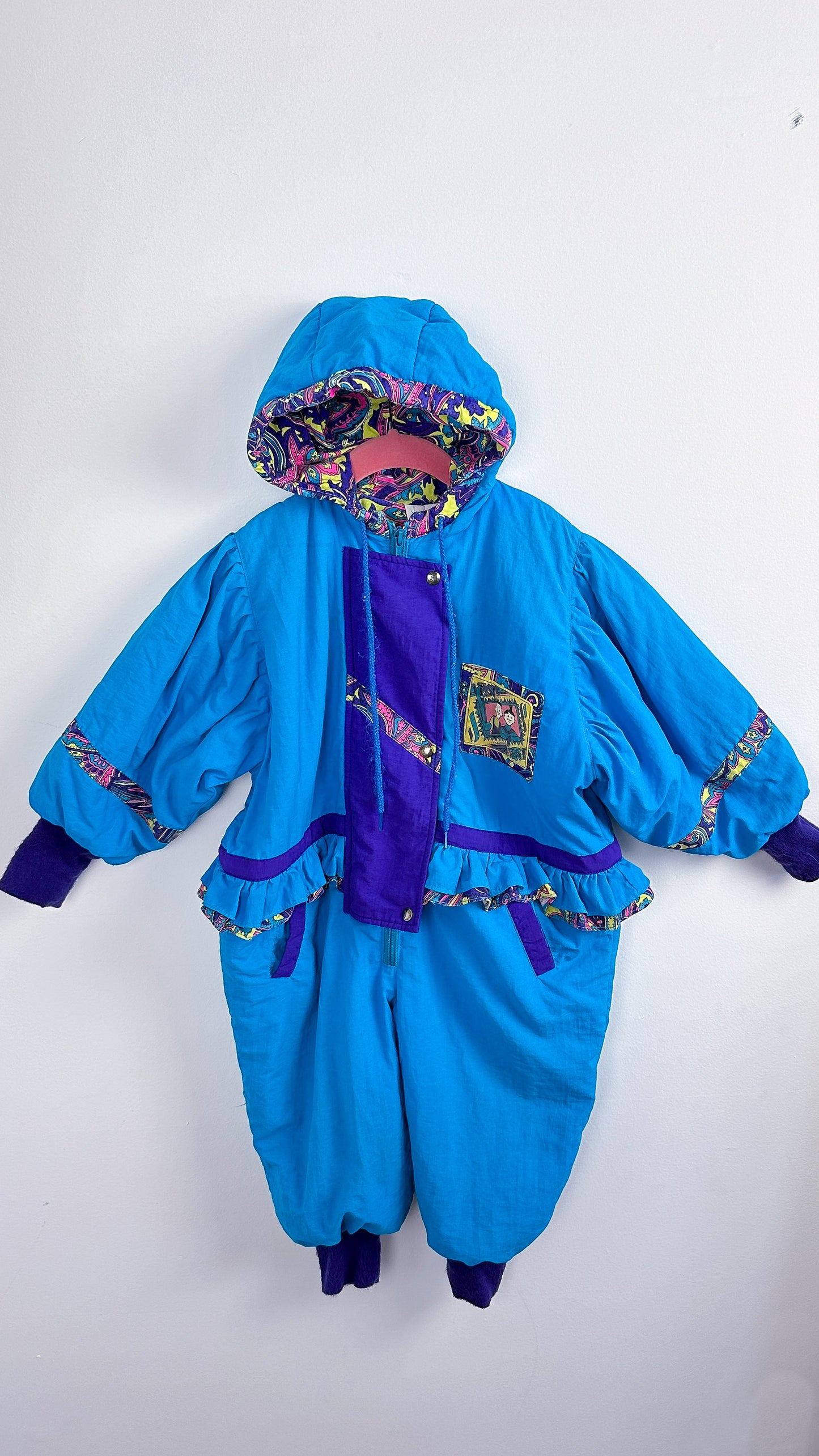 Children - blue and purple jumpsuit/coat - 3 years old