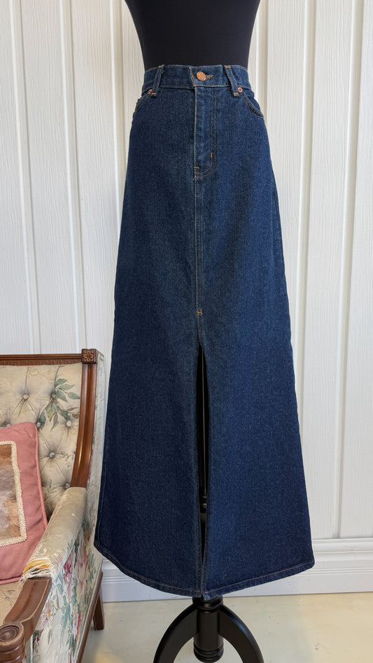 Jupe en jeans bleu foncée - medium