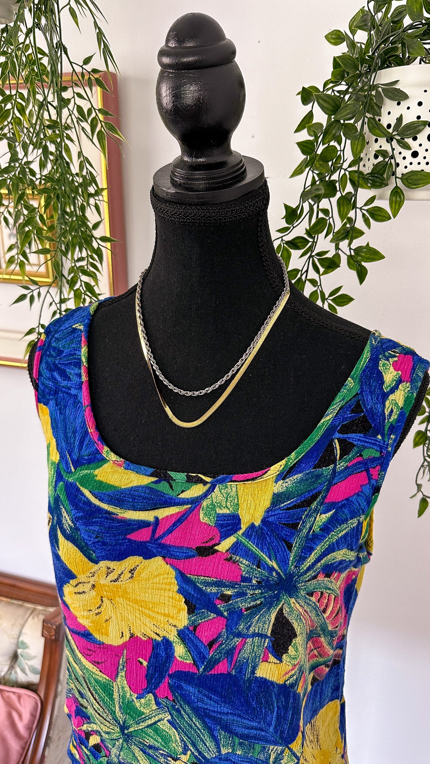 Haut sans manches fleuris tropical- medium