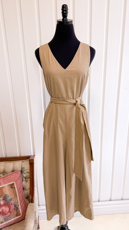 Jumpsuit beige en lin J.Crew- small