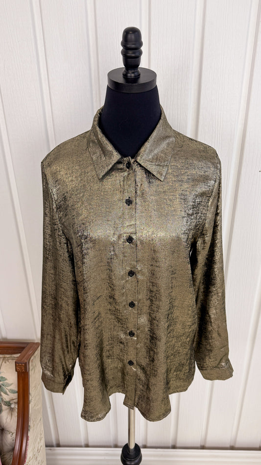Pearly gold blouse - large