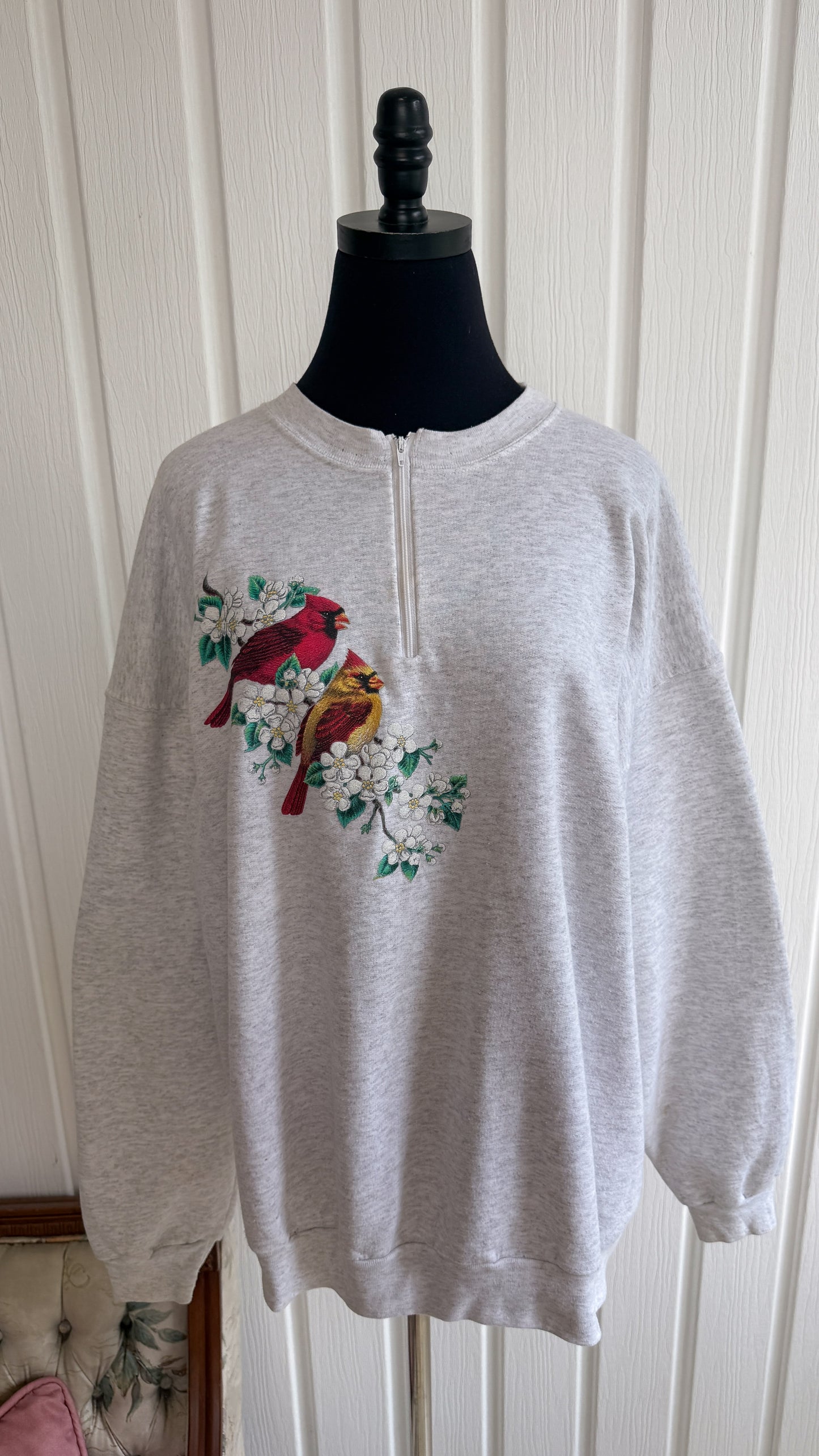 Chandail crewneck gris cardinaux- xlarge