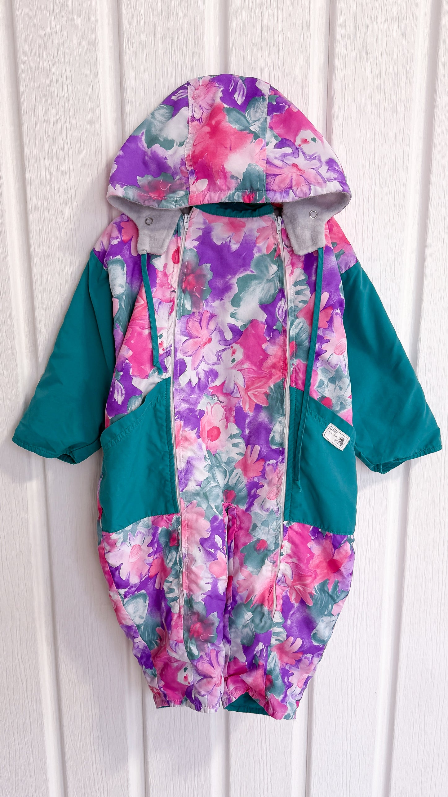 Enfants- Combinaison mi-saison fleuris- 18m