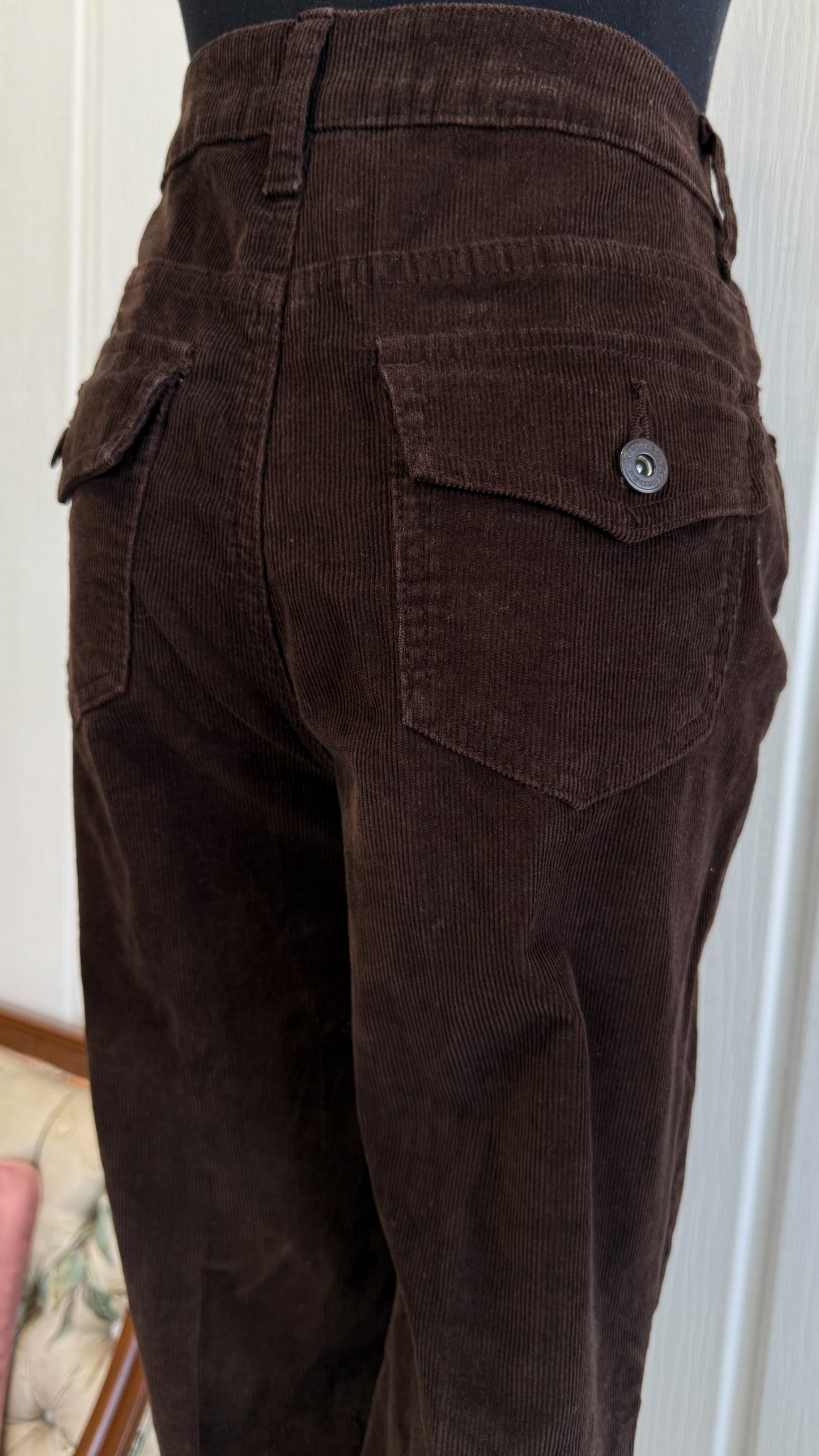 Pantalon corduroy brun foncé- medium