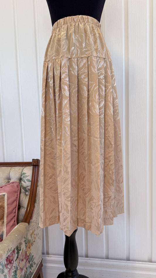Jupe beige motifs doré- medium
