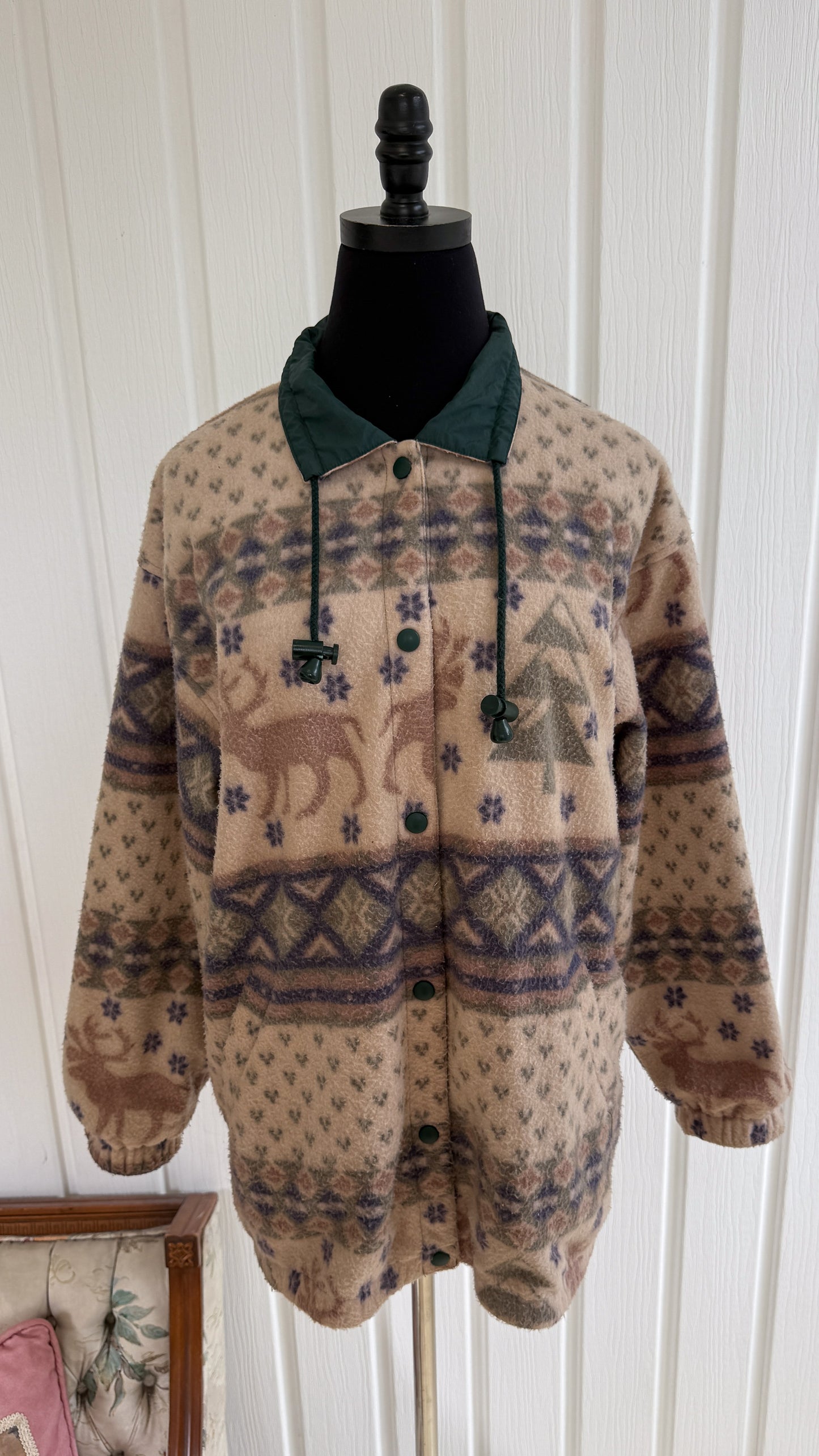 Veste en polar/coupe-vent reversible- medium