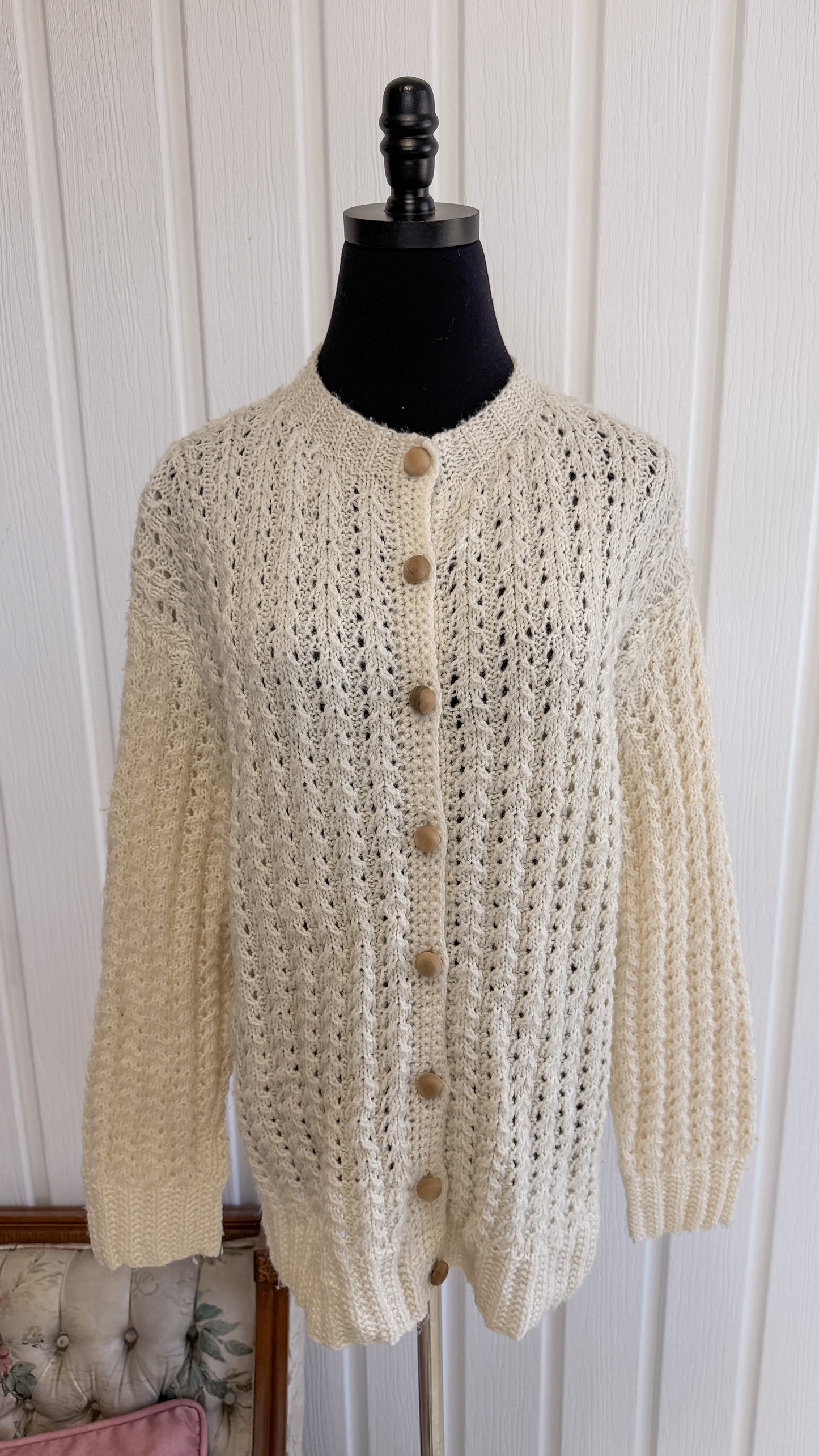 Cardigan tricot beige creme- medium