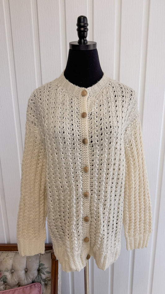 Cardigan tricot beige creme- medium
