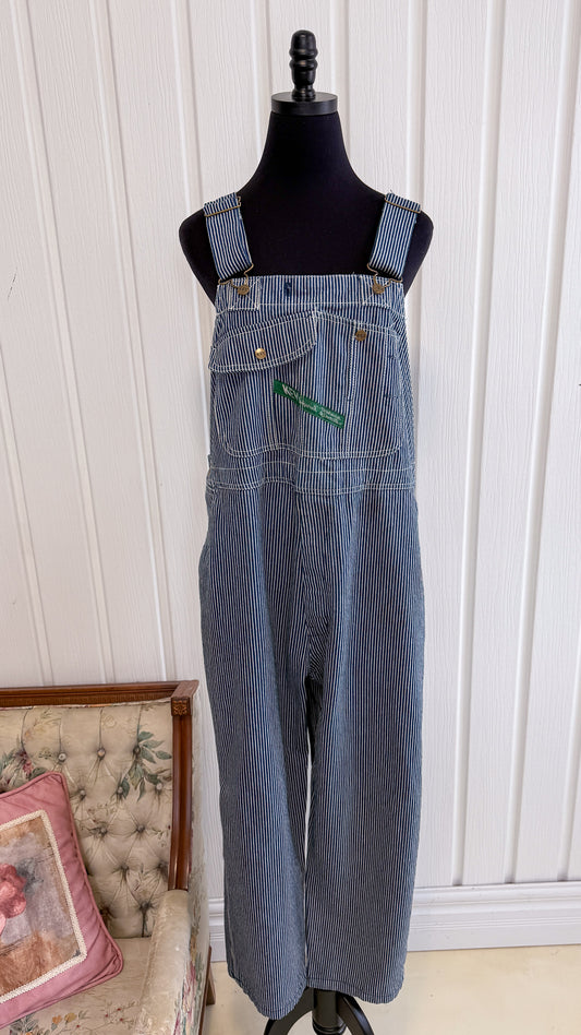 Salopette en jeans rayé Key- large