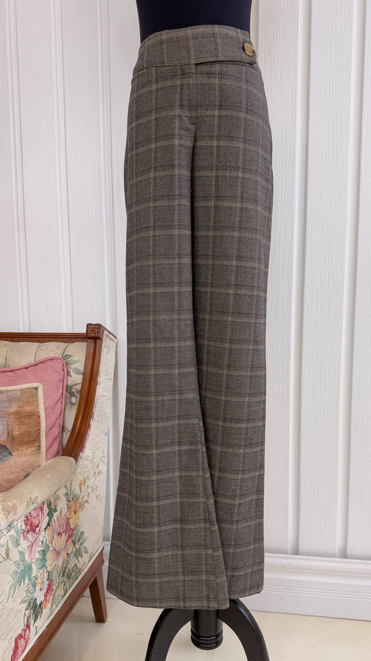 Pantalons à carreaux évasés- medium