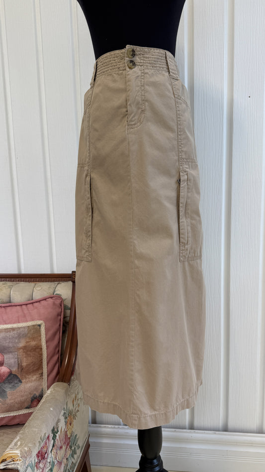 Jupe beige cargo- large