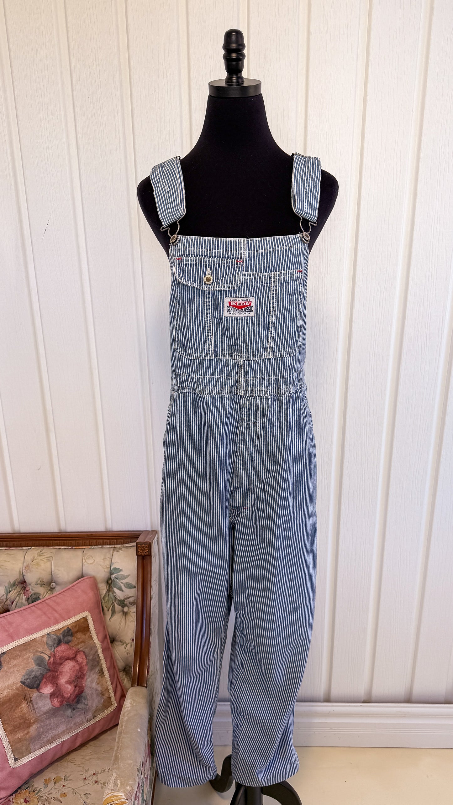 Salopette en jeans rayé ikeda- large