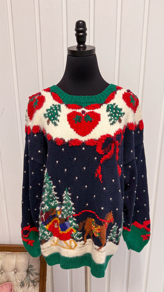 Chandail tricot marine calèche-large