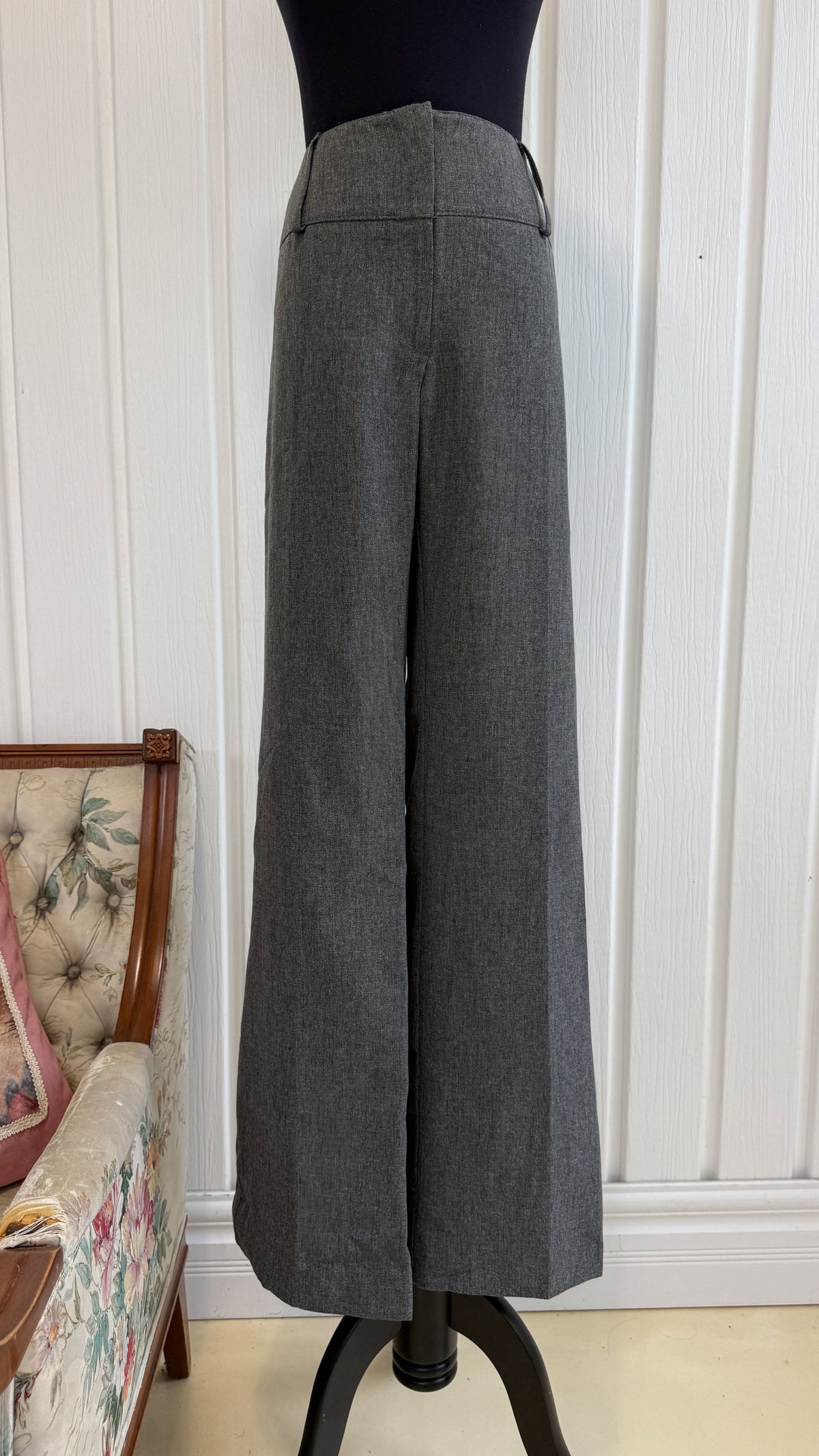Pantalons gris évasés- large
