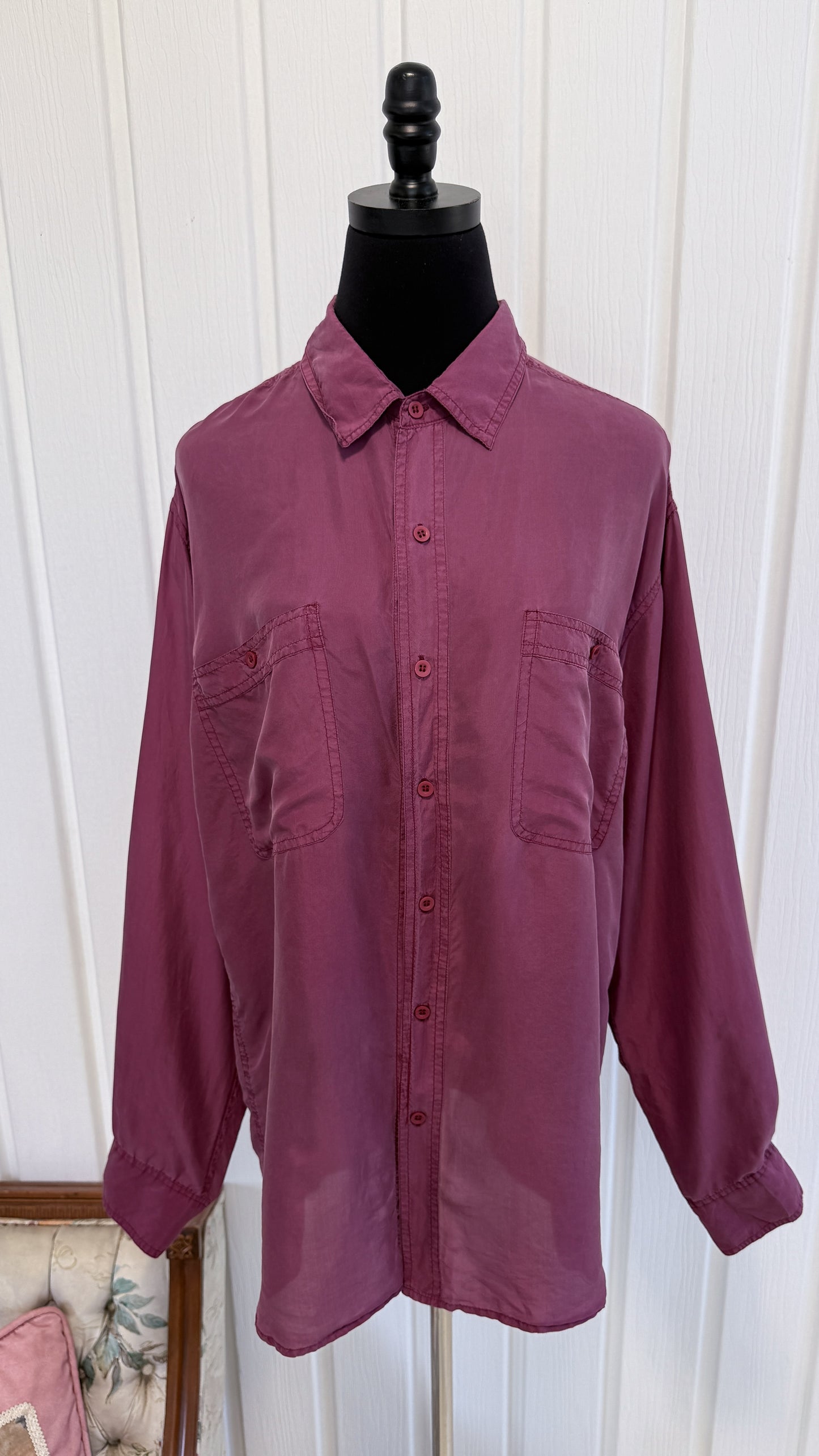 Chemisier en soie mauve- x-large