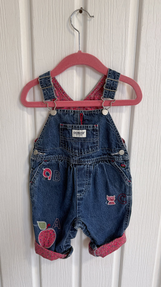 Enfants- salopette pomme oshkosh- 3/6mois