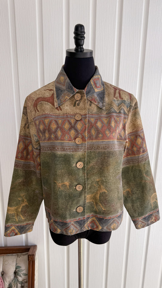 Deer pattern jacket - small