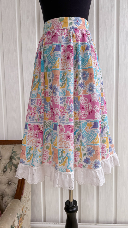 White floral skirt - medium