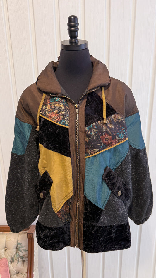 Manteau hiver fleuris- medium