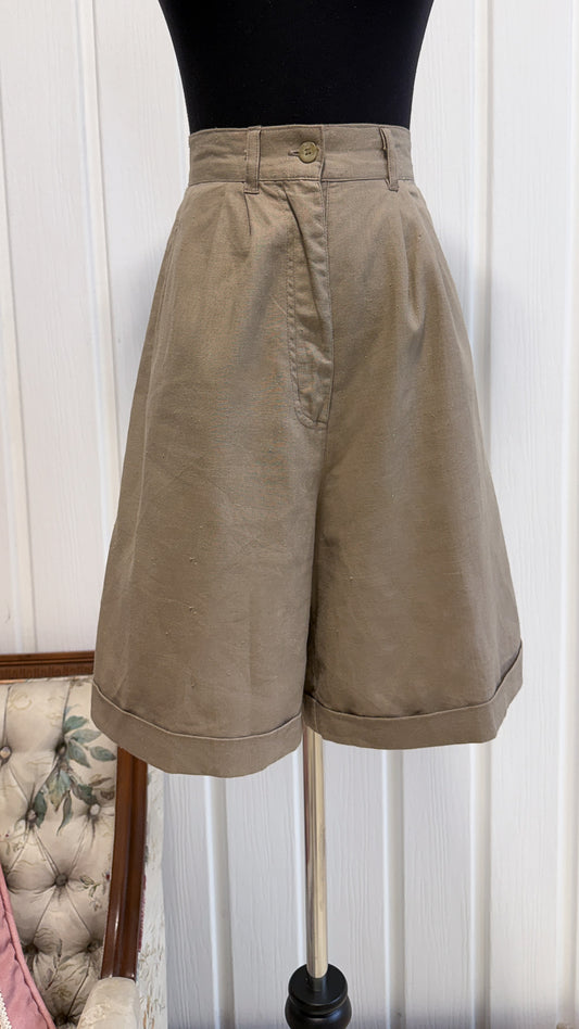 Bermuda en lin beige foncé- medium