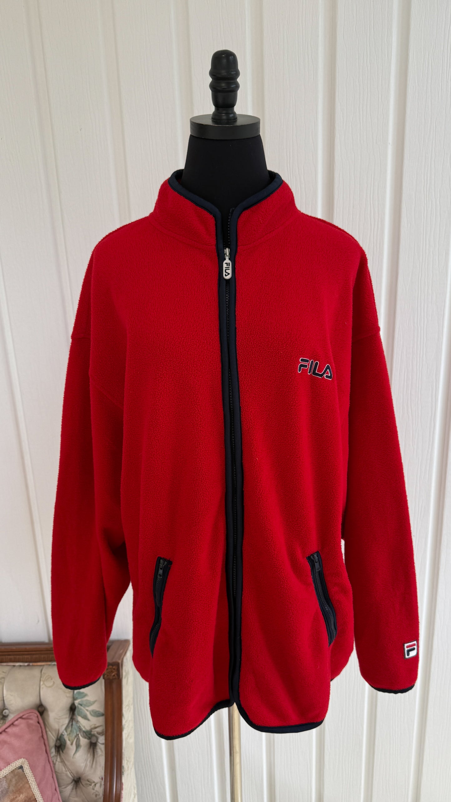Veste en polar rouge Fila- large