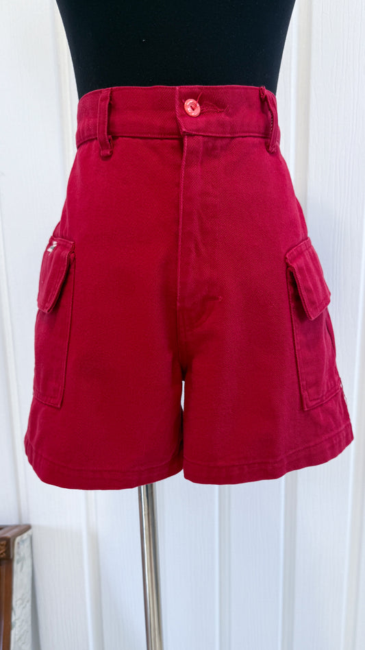 Shorts en jeans framboise- small