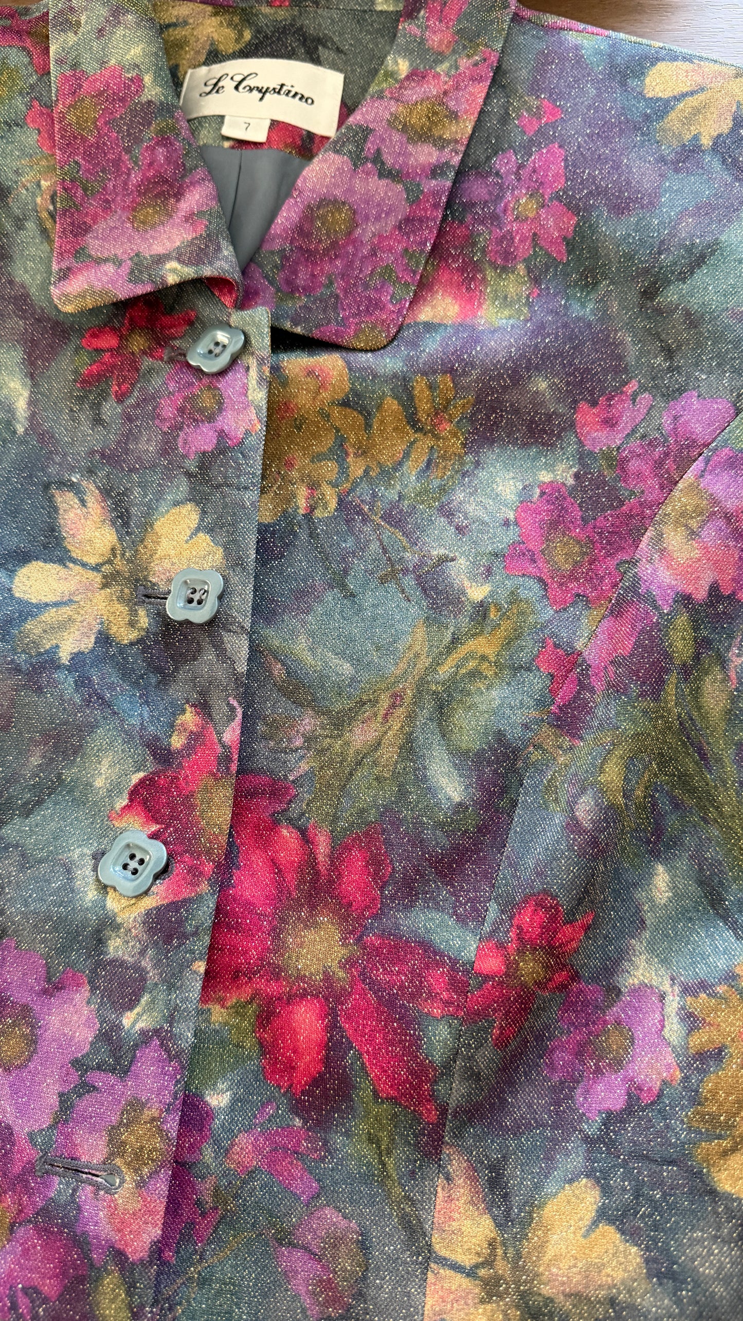 Blazer fleuris scintillant - small
