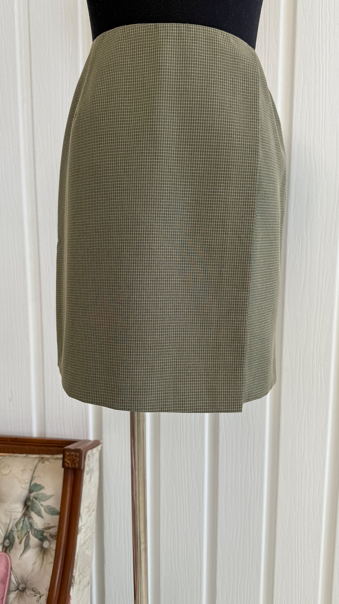 Green plaid skort - small