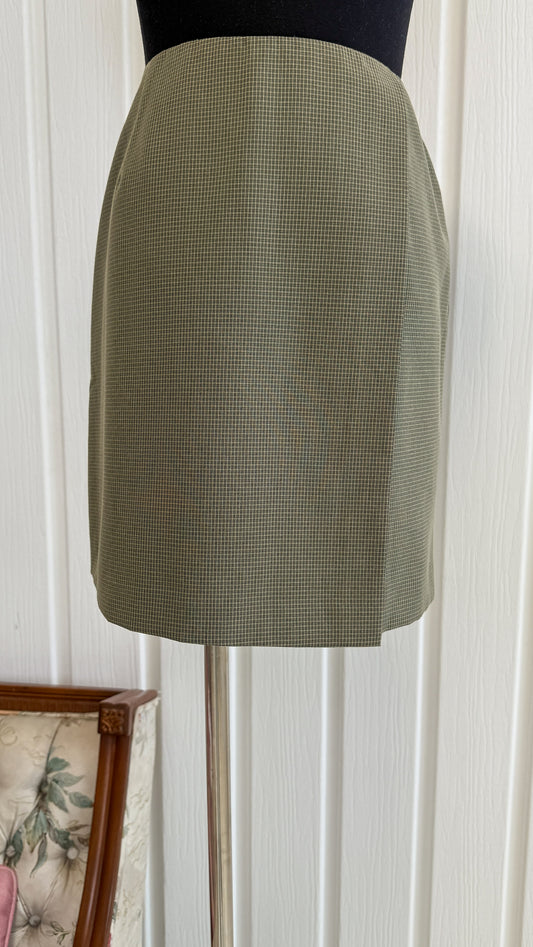 Green plaid skort - small