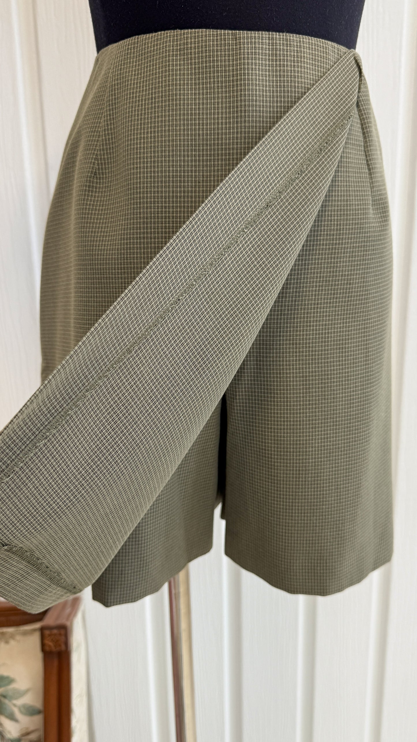 Green plaid skort - small