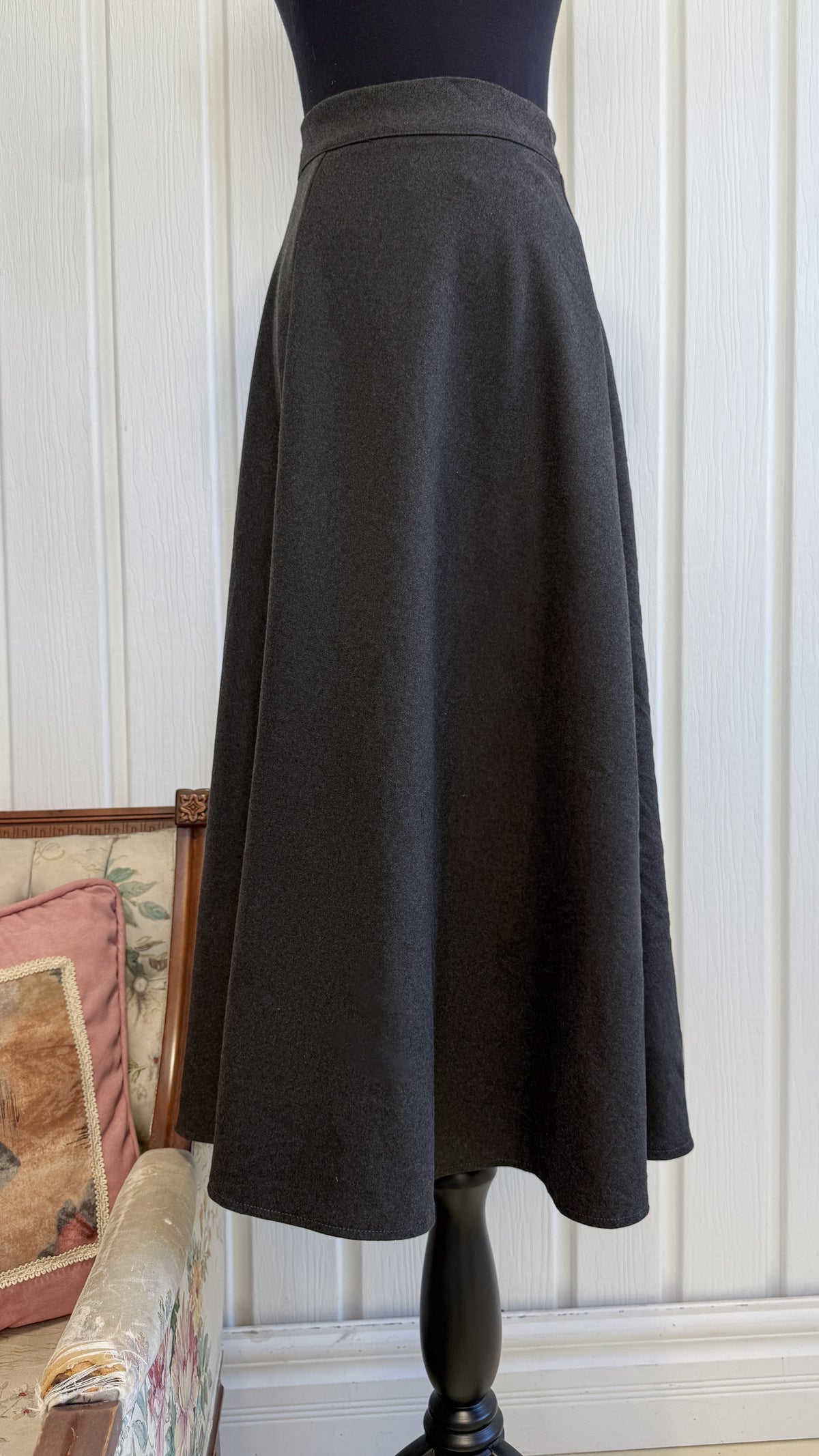 Jupe grise charcoal évasée- medium