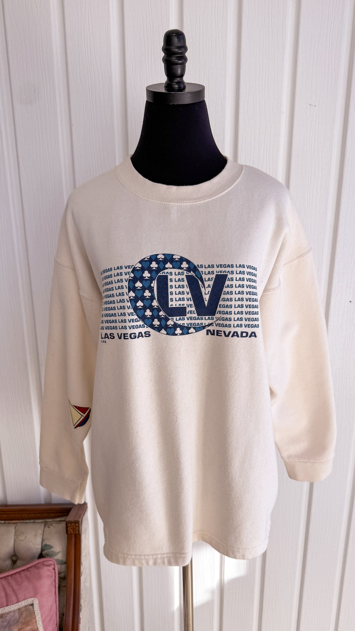 Chandail crewneck beige creme Las Vegas - large