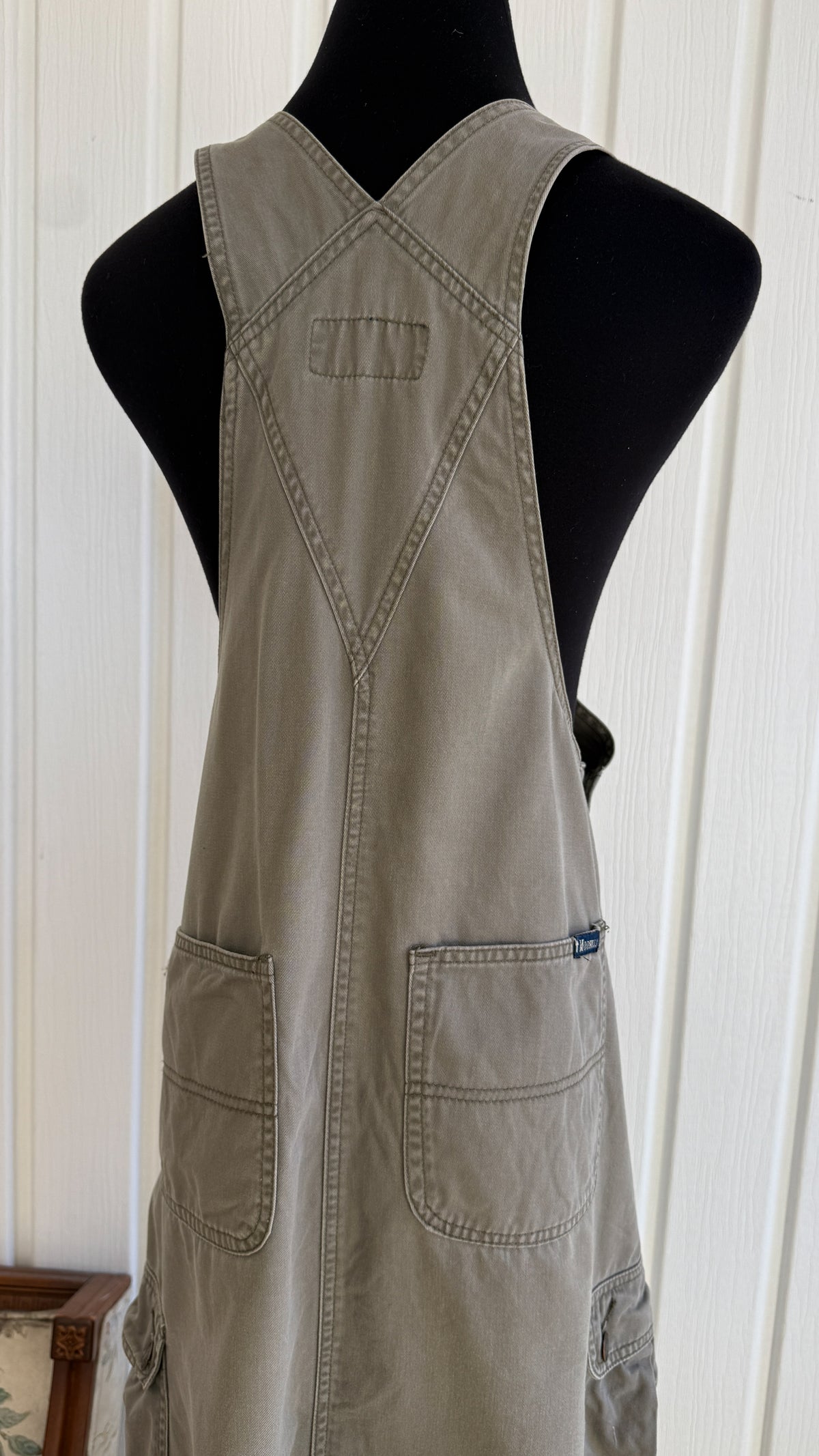 Robe en denim taupe cargo- medium
