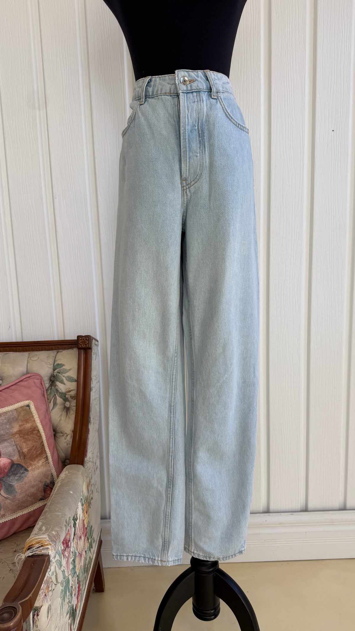 Jeans bleu pâle Zara droit- medium