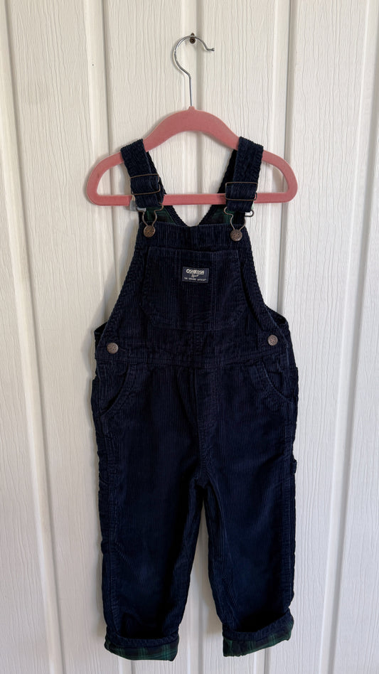 Enfants- salopette en corduroy marine- 5T