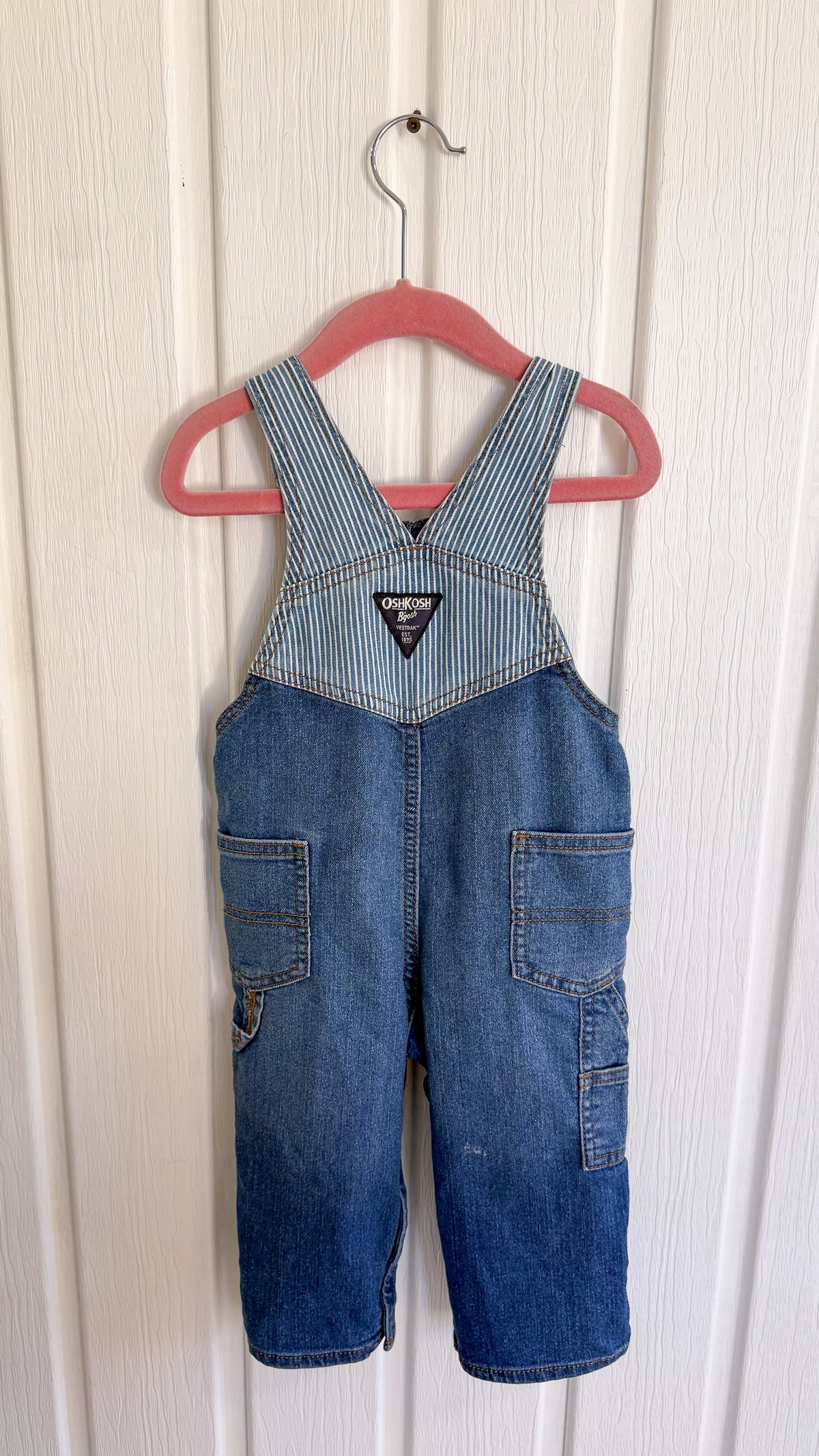 Enfants- salopette en jeans rayé -18mois