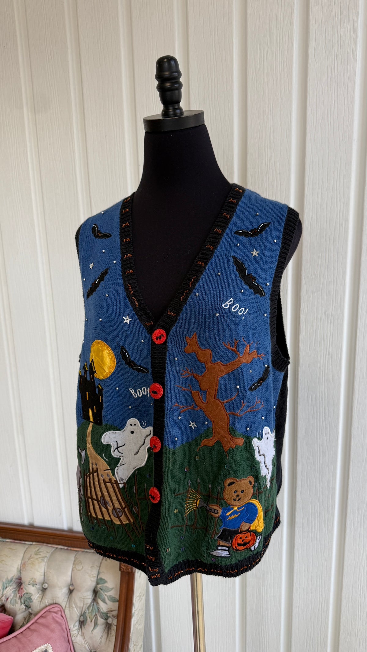 Veste en tricot Halloween- medium