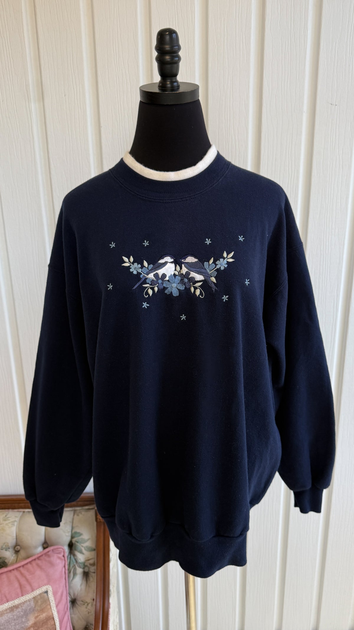 Chandail crewneck marine oiseaux- x-large