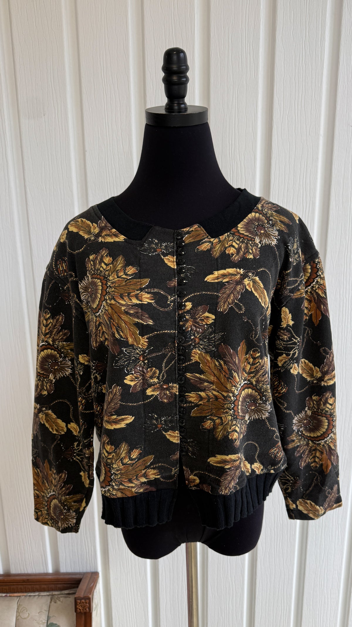 Cardigan coton ouaté plumes- small