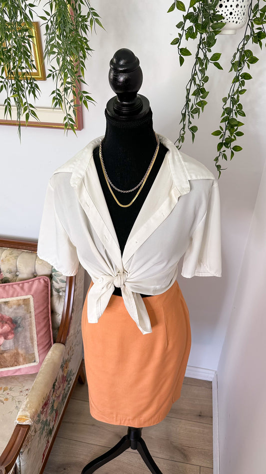 Straight peach skirt - medium