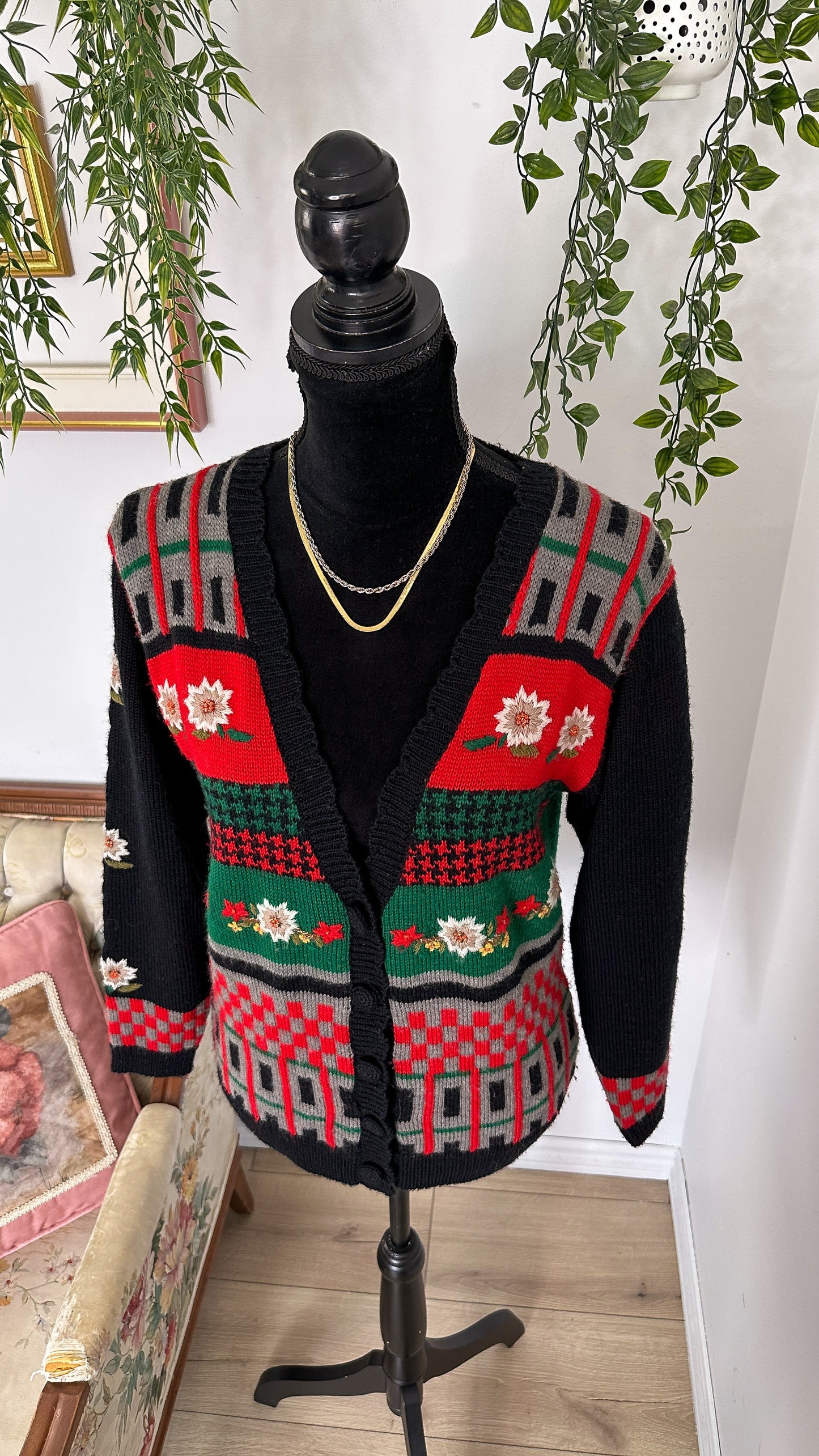 Christmas knit cardigan - small