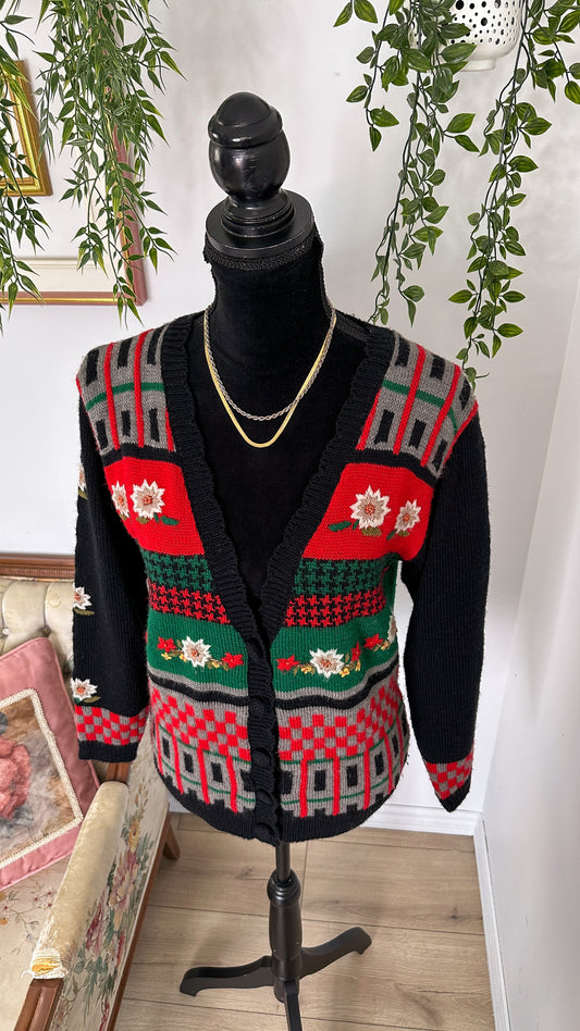 Christmas knit cardigan - small