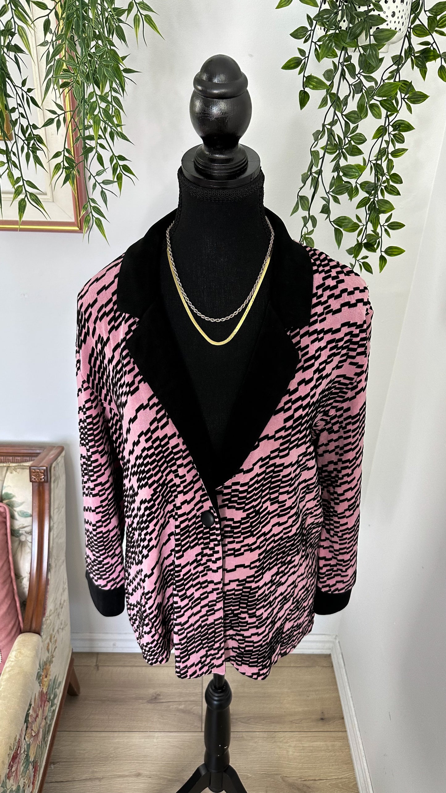 Pink and black jacket - medium