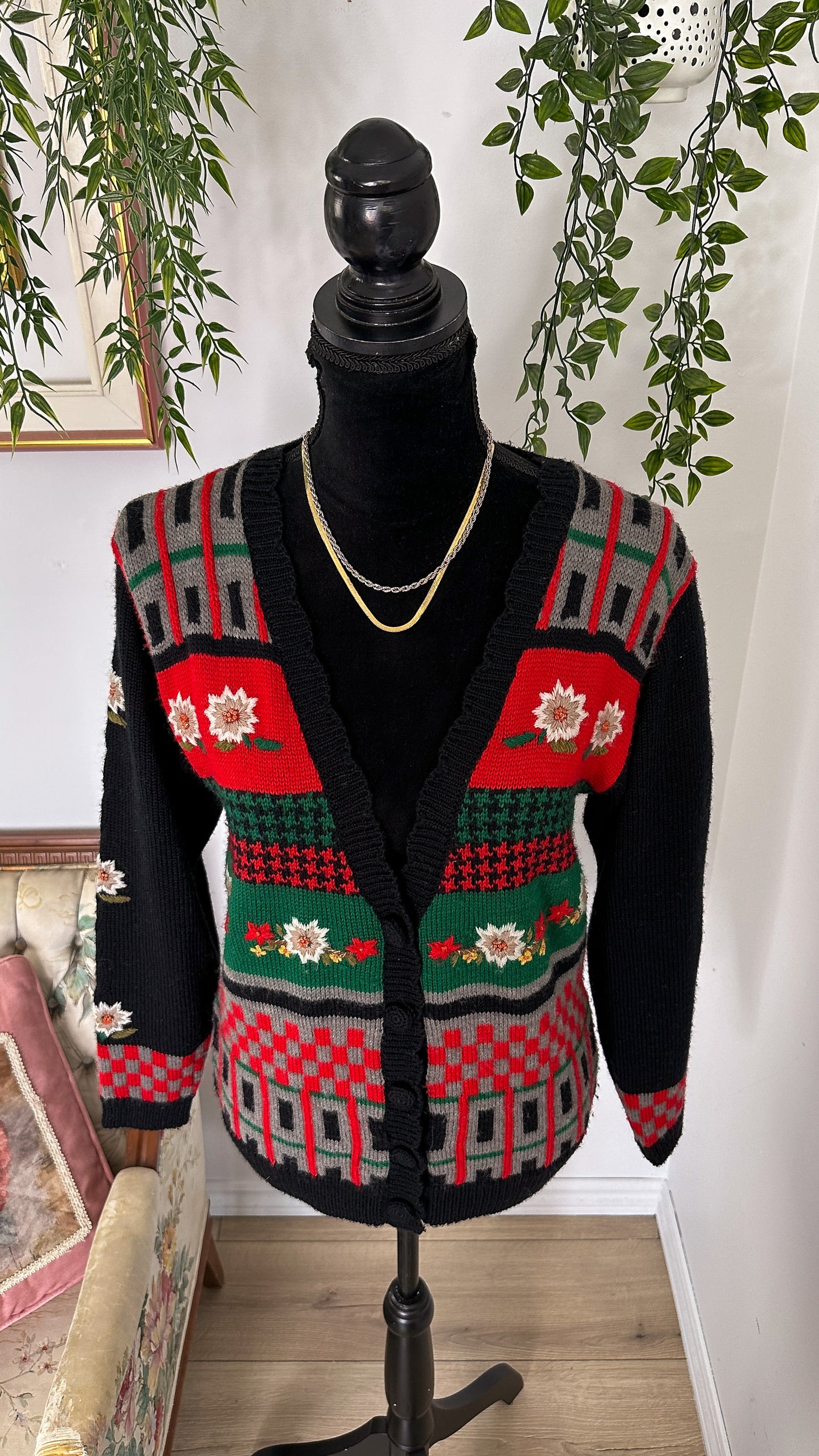 Christmas knit cardigan - small