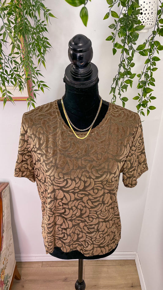Golden velvet T-shirt - medium
