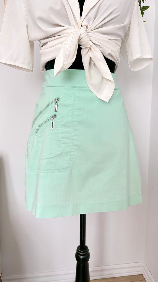 Turquoise straight skirt - small